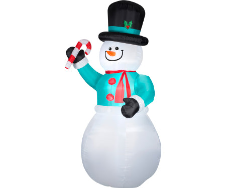 Airblown Snowman w/Candy Cane Giant