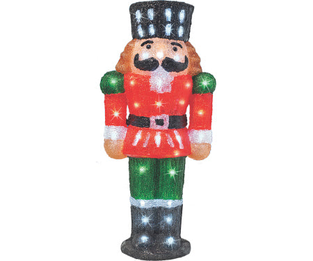 23.6" Acrylic 60LED Nutcracker Outdoor