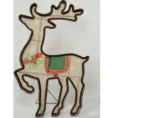 Deer Burlap 170 Count LED