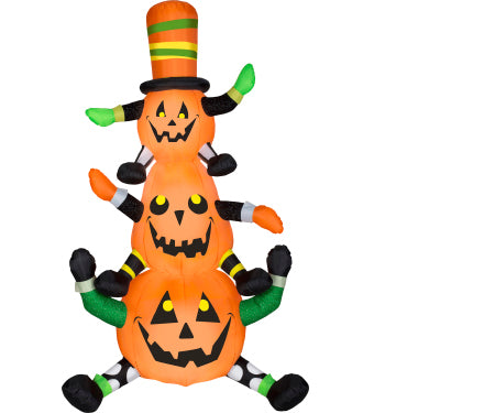 Airblown Whimsey Pumpkin Stack
