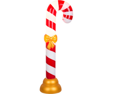 41" Candy Cane With Gold Bow