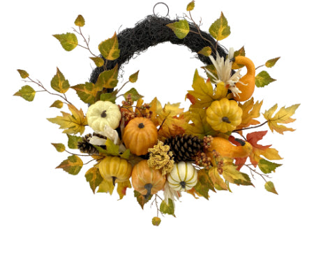 22'' Pumpkin Wreath