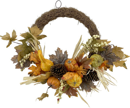 22'' Maple Pumpkin Wreath