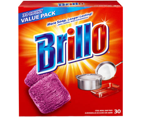 Brillo Steel Wool Pads 30 Ct