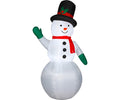 Airblown Snowman In Green Gift Sack