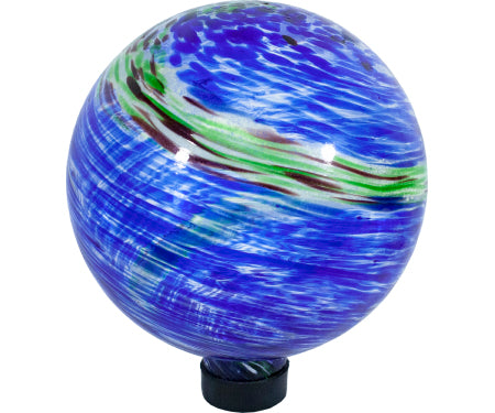 10" Illuminarie Globe Blue Swirl