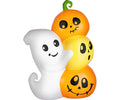 24" Ghost with Pumpkin Stack