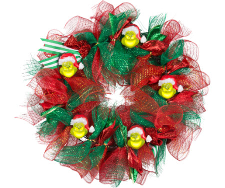 22" Musical Grinch Wreath