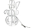 36" Snowman White Rope Light