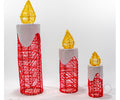 31/21/14" Candles Flex Micro Led Lights