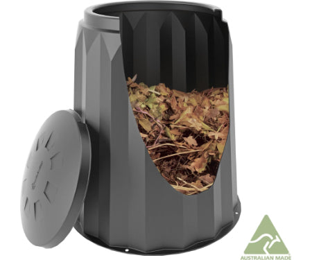 GEDYES - 40GAL/ 220L BIN BLACK W/ LID