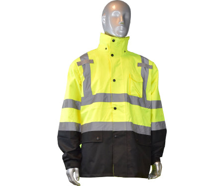 Radians Rainwear Jkt Cl 3 Hv Pu Coated Xl