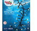 LED Cluster 768 Warm White Twinkel 19.5' Green Wire