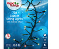 LED Cluster 768 Multi Twinkle 19.5' Green Wire
