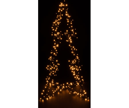 Led 3D Tree 3.2' Warm White Metal Figure With Flash