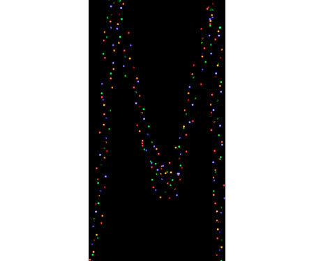 LED Comp Cherry 500 Multi Twinkle 36' Black Wire