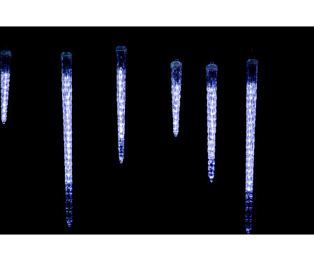 LED Acrylic Icicle 8' Cool Wht Transparent Wire
