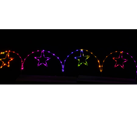 10' Tape Light Pathway Arch With Star 5 Piece