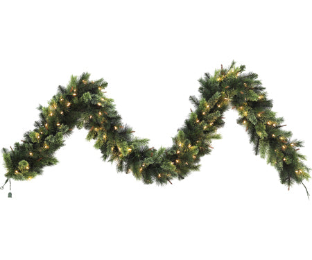 9'x12" Killington Garland 100 LED Warm White Lights Pc