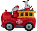 Airblown Santa Driving Fire Truck Large