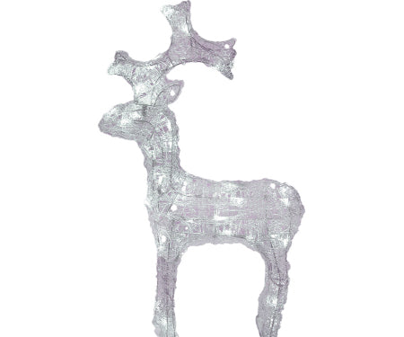 LED Acrylic Deer 2' Coolwhite Flashing Effect Trans. Wire