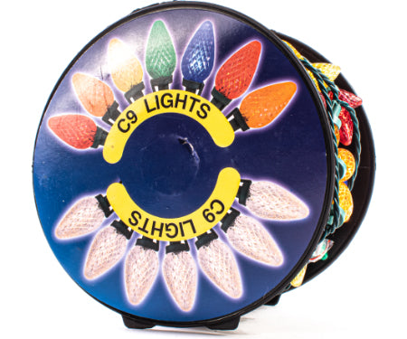 50' Reel 100 LED Multi C9 Faceted