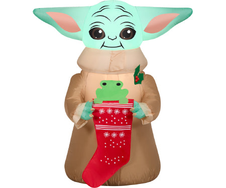 Airblown The Child W/Frog In Stocking Small Star Wars
