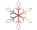 24" Video Snowflake Diamond Points, Red, Green And Blue