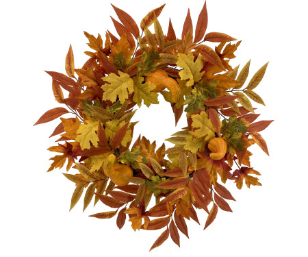Wreath 24' Ruscus And Oak Leaves
