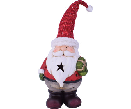 18.5" Santa Red/Red Hat And Present And Light