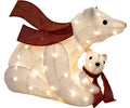 31/14" Polar Bear Family Set/2 105 Warm White Lights