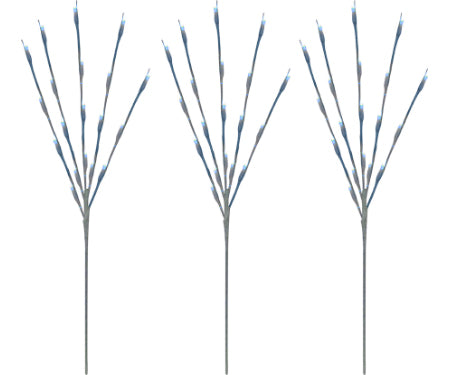 29"H Tree Branch 60 Blue LED Twinkling, Set 3