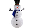 48" Collapsible Fabric Snowman 5 C7 LED WW Lights